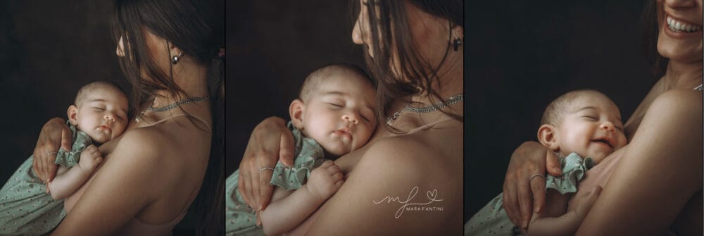 Fotografa di famiglia a Roma - mamma e bambino, tre momenti di tenerezza in studio - Mara Fantini